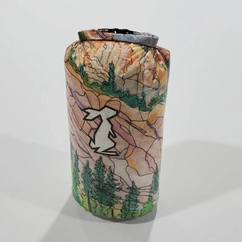 HIGH TAIL DESIGNS Watercolor Eldorado Canyon Small Roll-Top Stuff Sack - Image 2