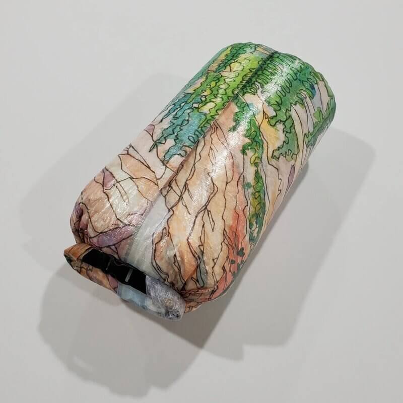 HIGH TAIL DESIGNS Watercolor Eldorado Canyon Small Roll-Top Stuff Sack - Image 3