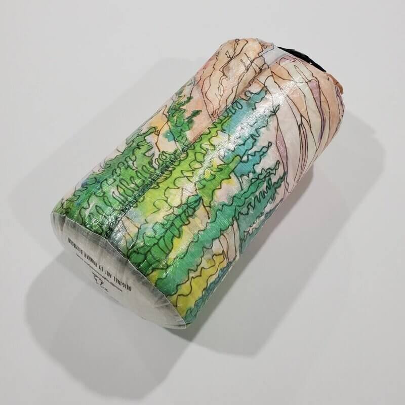 HIGH TAIL DESIGNS Watercolor Eldorado Canyon Small Roll-Top Stuff Sack - Image 4