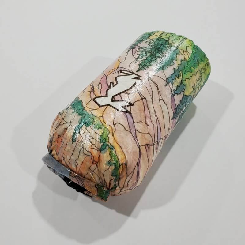 HIGH TAIL DESIGNS Watercolor Eldorado Canyon Small Roll-Top Stuff Sack - Image 5