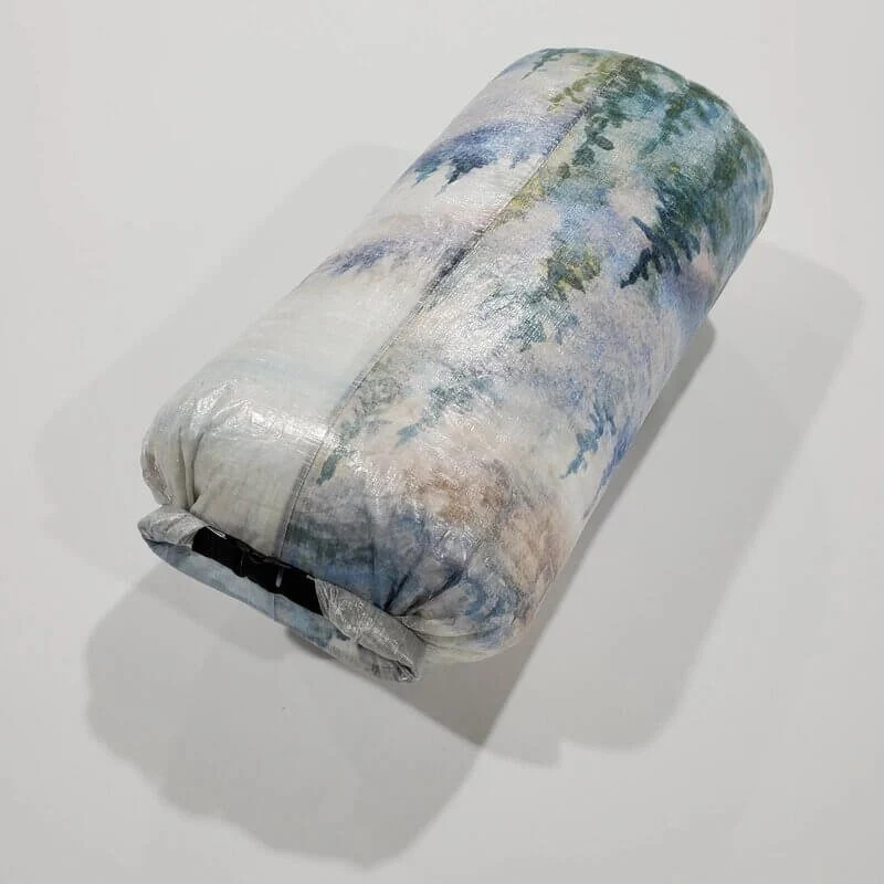 HIGH TAIL DESIGNS Watercolor Foggy Forest Medium Roll-Top Stuff Sack - Image 4