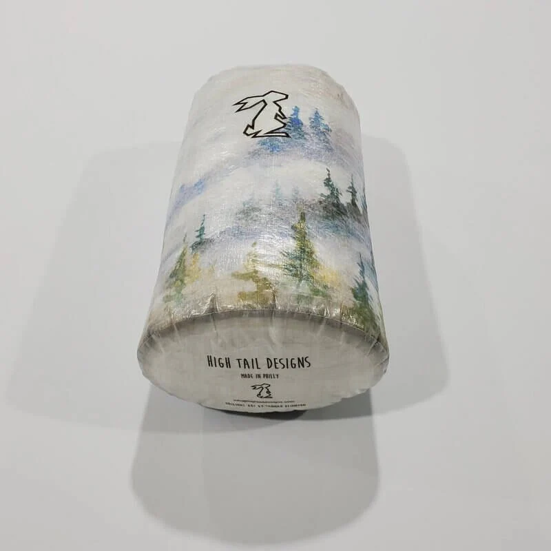 HIGH TAIL DESIGNS Watercolor Foggy Forest Medium Roll-Top Stuff Sack - Image 5