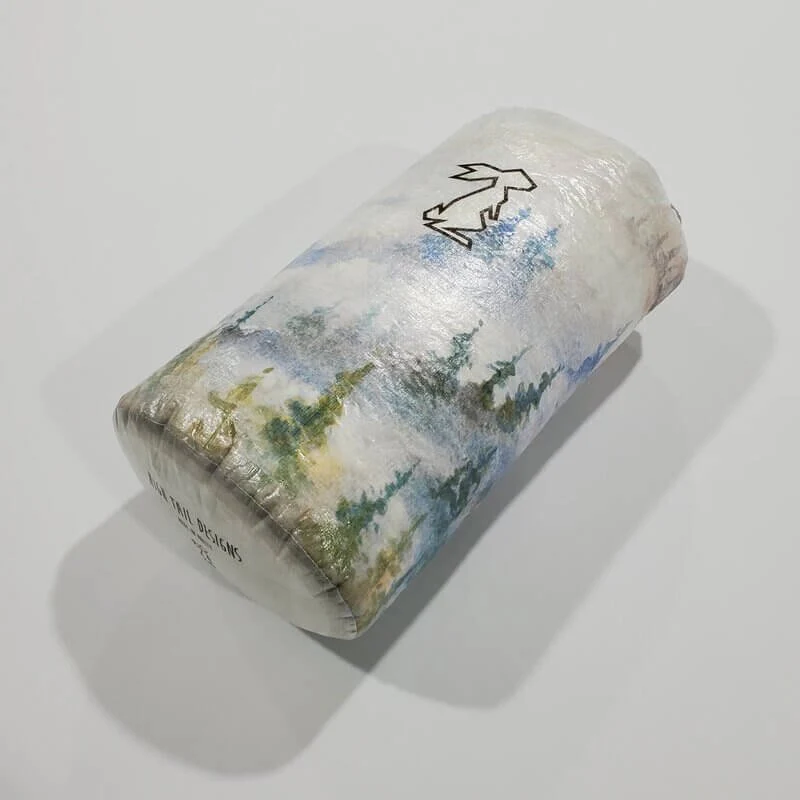 HIGH TAIL DESIGNS Watercolor Foggy Forest Medium Roll-Top Stuff Sack - Image 6