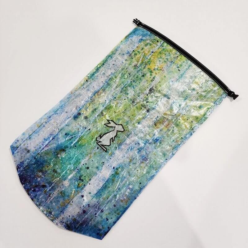 HIGH TAIL DESIGNS Watercolor Twilight Large Roll-Top Stuff Sack - Image 10