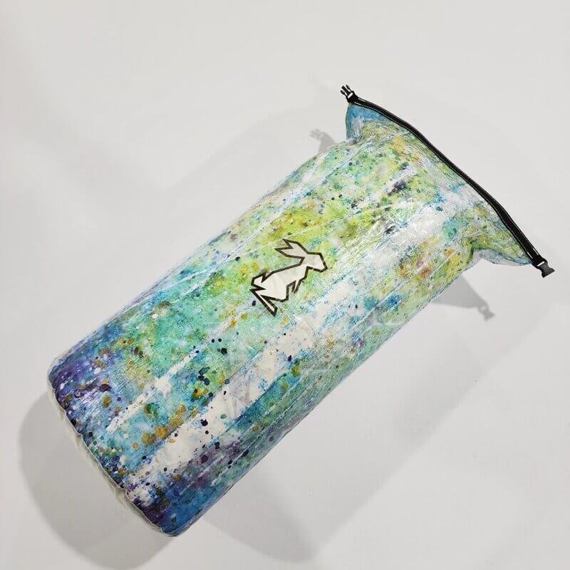 HIGH TAIL DESIGNS Watercolor Twilight Large Roll-Top Stuff Sack - Image 3