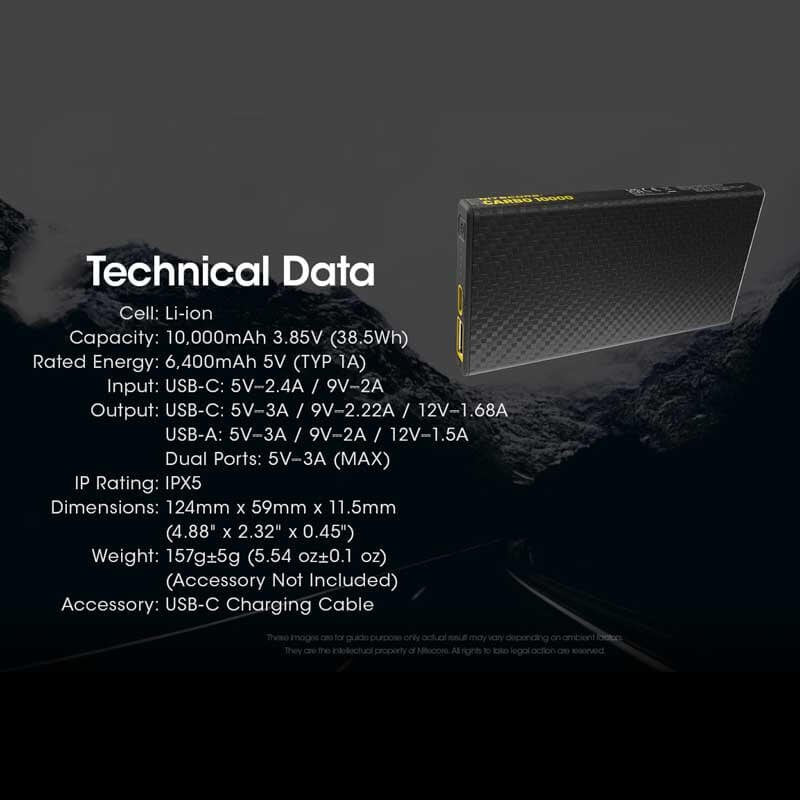 NITECORE CARBO 10000 Power bank - Image 22
