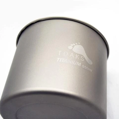 TOAKS LIGHT Titanium 550ml Pot without Handle - Image 3