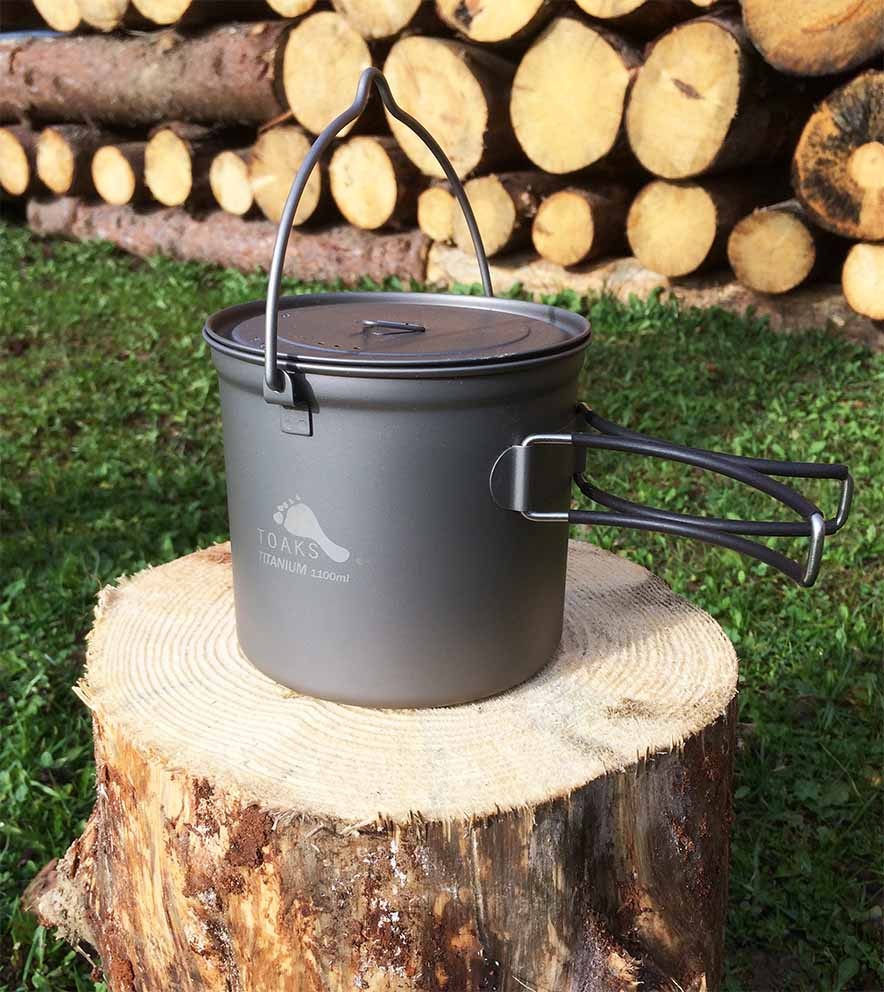 TOAKS Titanium 1100ml Pot with bail handle - Image 6